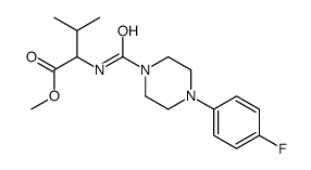 methyl 2-[[4-(4-fluorophenyl)piperazine-1-carbonyl]amino]-3-methylbutanoate结构式