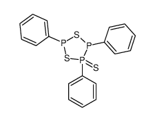 2,4,5-triphenyl-4-sulfanylidene-1,3,2,4λ5,5-dithiatriphospholane结构式