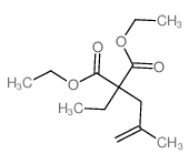 Propanedioic acid,2-ethyl-2-(2-methyl-2-propen-1-yl)-, 1,3-diethyl ester结构式