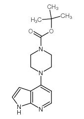 4-(1H-吡咯并[2,3-B]吡啶-4-基)-1-哌嗪羧酸叔丁酯结构式