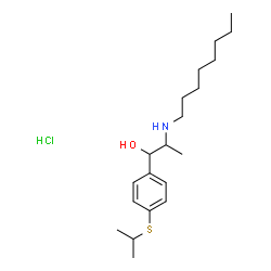 4-[isopropylthio]-alpha-[1-(octylamino)ethyl]benzyl alcohol hydrochloride Structure