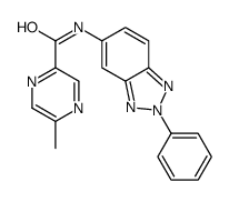 Pyrazinecarboxamide, 5-methyl-N-(2-phenyl-2H-benzotriazol-5-yl)- (9CI)结构式