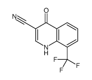 4-羟基-8-三氟甲基-3-喹啉甲腈结构式