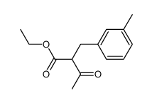 ethyl 2-(3-methylbenzyl)-3-oxobutanoate结构式