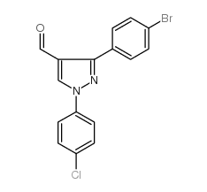 3-(4-bromophenyl)-1-(4-chlorophenyl)-1h-pyrazole-4-carbaldehyde结构式