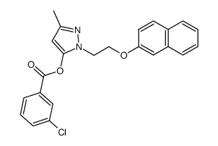 5-(3-chloro-benzoyloxy)-3-methyl-1-(2-naphthalen-2-yloxy-ethyl)-1H-pyrazole Structure