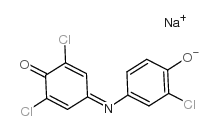 2,5-Cyclohexadien-1-one,2,6-dichloro-4-[(3-chloro-4-hydroxyphenyl)imino]-, sodium salt (1:1) Structure