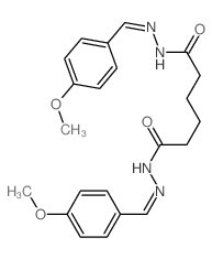N,N-bis[(4-methoxyphenyl)methylideneamino]hexanediamide结构式