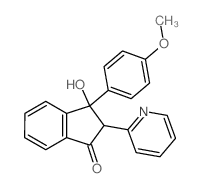 3-hydroxy-3-(4-methoxyphenyl)-2-pyridin-2-yl-2H-inden-1-one Structure