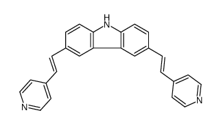 3,6-bis(2-pyridin-4-ylethenyl)-9H-carbazole结构式