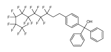 1-[4-(1H,1H,2H,2H-全氟癸基)苯基)-1,1-二苯基甲醇结构式