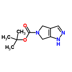 4,6-二氢-1H-吡咯[3,4-C]吡唑-5-甲酸丁酯结构式