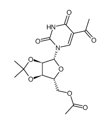 5'-O-Acetyl-2',3'-O-isopropyliden-5-acetyl-uridin Structure