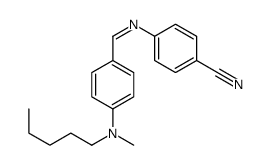 4-[[4-[methyl(pentyl)amino]phenyl]methylideneamino]benzonitrile Structure