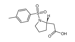(-)-(S)-[N-(p-tolylsulfonyl)-2-pyrrolidinyl]acetic acid结构式