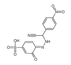4-[[cyano-(4-nitrophenyl)methyl]hydrazinylidene]-3-oxocyclohexa-1,5-diene-1-sulfonic acid Structure