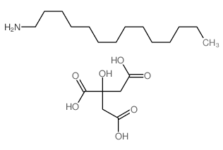 2-hydroxypropane-1,2,3-tricarboxylic acid; tetradecan-1-amine结构式