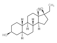 (3S,5S,8R,9S,10S,13S,14S,17S)-17-ethyl-13-methyl-2,3,4,5,6,7,8,9,10,11,12,14,15,16-tetradecahydro-1H-cyclopenta[a]phenanthrene-3,17-diol结构式