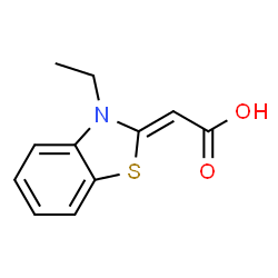 Acetic acid, (3-ethyl-2(3H)-benzothiazolylidene)- (9CI) Structure