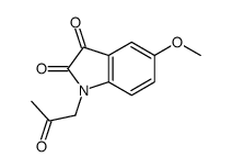 5-methoxy-1-(2-oxopropyl)indole-2,3-dione结构式