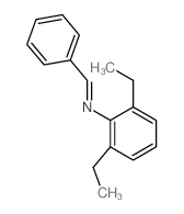 Benzenamine, 2,6-diethyl-N-(phenylmethylene)-结构式