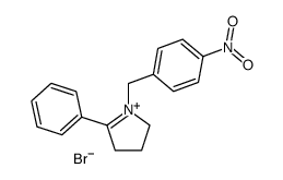 1-(4-nitrobenzyl)-5-phenyl-3,4-dihydro-2H-pyrrol-1-ium bromide结构式