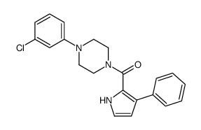 [4-(3-chlorophenyl)piperazin-1-yl]-(3-phenyl-1H-pyrrol-2-yl)methanone Structure