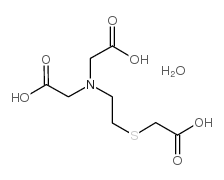N-[2-(羧甲硫基)乙基]亚氨基二乙酸一水合物结构式