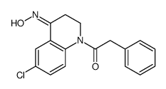 1-[(4Z)-6-chloro-4-hydroxyimino-2,3-dihydroquinolin-1-yl]-2-phenylethanone结构式