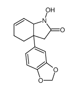 N-hydroxy-2-oxo-3a-[3,4-(methylenedioxy)phenyl]-2,3,3a,4,5,7a-hexahydroindole结构式