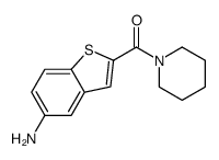 (5-氨基苯并[b]噻吩-2-基)-1-哌啶基甲酮结构式