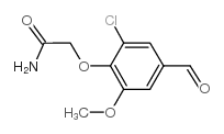 2-(2-氯-4-甲酰基-6-甲氧基苯氧基)乙酰胺结构式