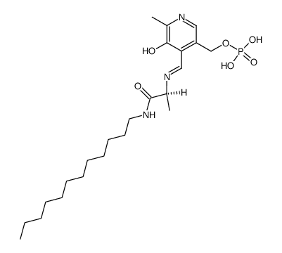 (S)-(4-(((1-(dodecylamino)-1-oxopropan-2-yl)imino)methyl)-5-hydroxy-6-methylpyridin-3-yl)methyl dihydrogen phosphate结构式