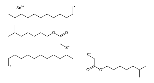 diisooctyl 2,2'-[(didodecylstannylene)bis(thio)]diacetate Structure