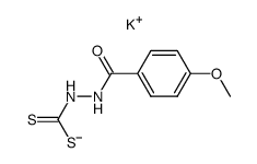 potassium N-(4-methoxybenzoyl)hydrazinecarbodithioate结构式