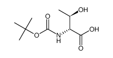 (2R,3R)-2-((叔丁氧羰基)氨基)-3-羟基丁酸结构式