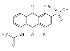 1-amino-4-bromo-5-acetamido-2-anthraquinonesulfonic acid Structure