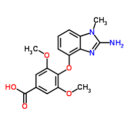 4-[(2-Amino-1-methyl-1H-benzimidazol-4-yl)oxy]-3,5-dimethoxybenzoic acid结构式
