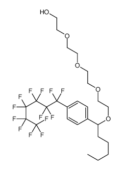 2-[2-[2-[2-[1-[4-(1,1,2,2,3,3,4,4,5,5,6,6,6-tridecafluorohexyl)phenyl]hexoxy]ethoxy]ethoxy]ethoxy]ethanol Structure