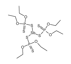 antimony(III) tris(O,O-diethylphosphorodithioate)结构式