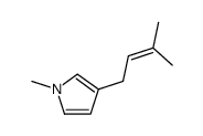 1-methyl-3-(3-methylbut-2-enyl)pyrrole结构式