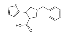 1-苄基-4-噻吩-2-吡咯烷-3-羧酸结构式