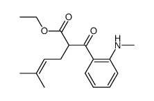 5-Methyl-2-(2-methylamino-benzoyl)-hex-4-enoic acid ethyl ester Structure