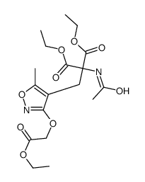 2-乙酰胺基-2-乙氧基羰基-3-[3-(乙氧基羰基甲氧基)-5-甲基异恶唑-4-基]丙酸乙酯结构式