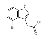 4-溴吲哚-3-乙酸结构式