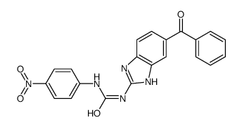 1-(6-benzoyl-1H-benzimidazol-2-yl)-3-(4-nitrophenyl)urea结构式
