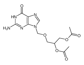 9-(2,3-diacetoxy-1-propoxymethyl)guanine结构式
