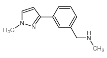 N-甲基-3-(1-甲基-1H-吡唑-3-基)苄胺结构式