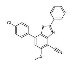 7-(4-chlorophenyl)-5-methylsulfanyl-2-phenyl-1,3-benzothiazole-4-carbonitrile Structure