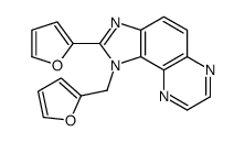2-(furan-2-yl)-1-(furan-2-ylmethyl)imidazo[4,5-f]quinoxaline Structure